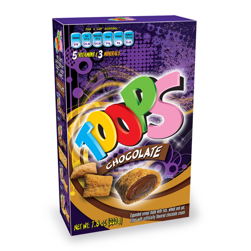 Toops Filled With Chocolate 220gr | Flips De Chocolate |  By Toops (Flips)