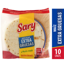 Corn Arepas x10 | Arepas de Maiz Extra Gruesas| By Sary 1.25Kg | Precooked
