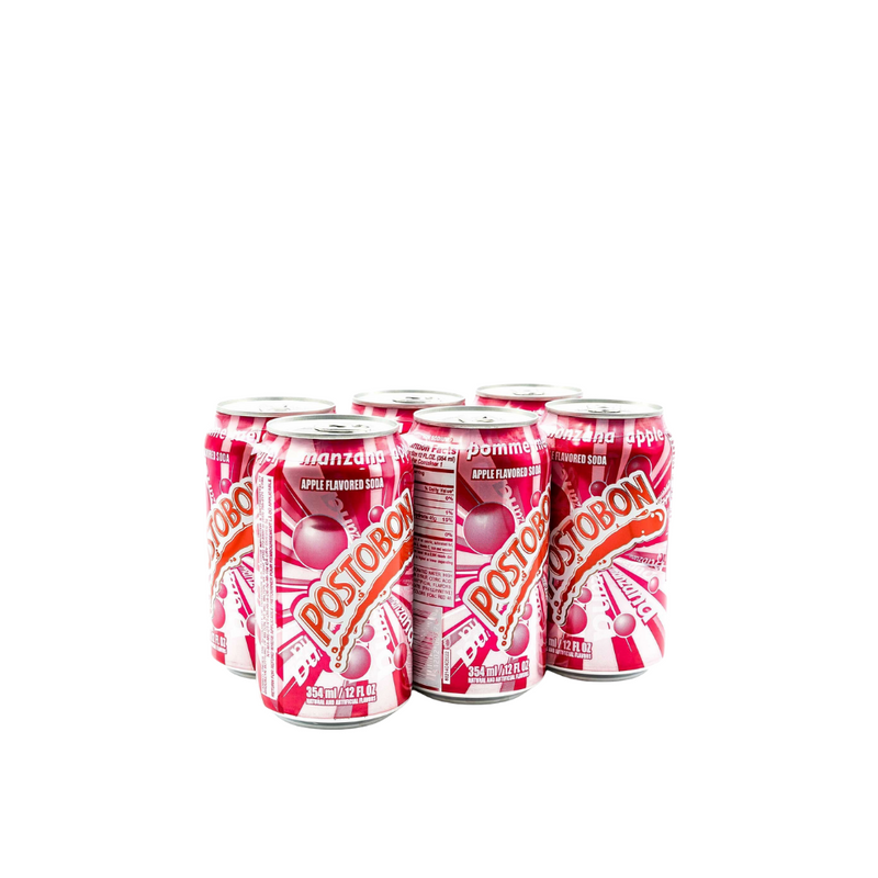 Apple Soft Drinks (Pop) x6 (354ml/12oz Cans) | Refresco de Manzana | By Postobon