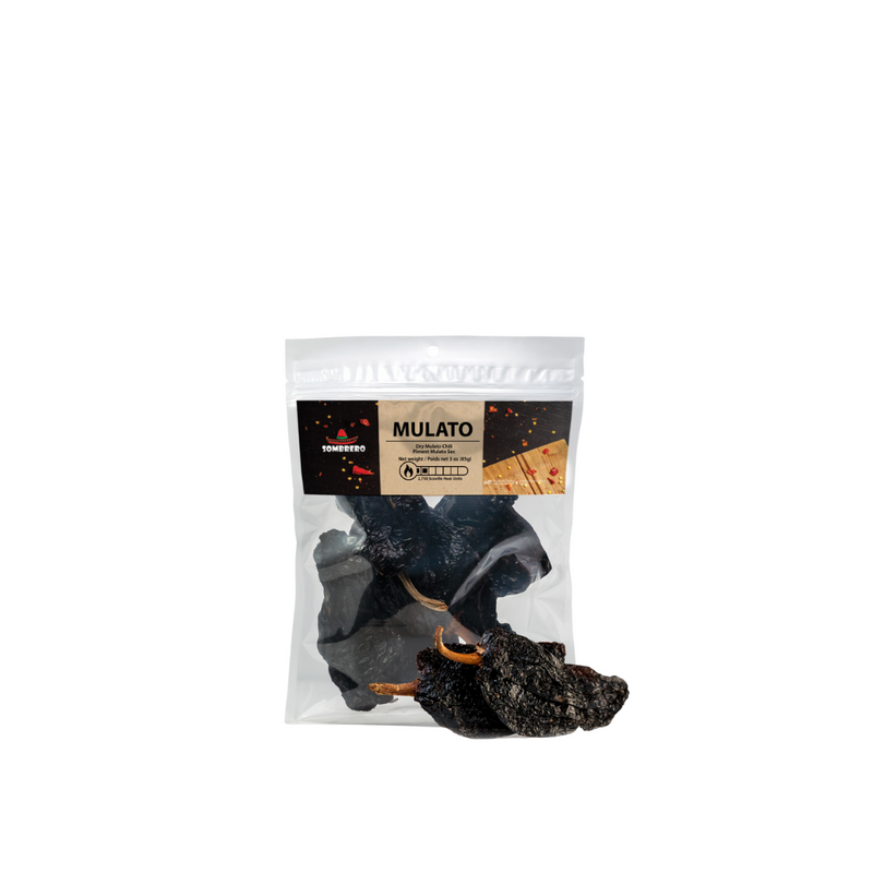 Dried Mulato Chili Peppers | Chile Mulato Seco | By Sombrero 145gr | Perfect for Cooking Salsas, Adobos, and Moles
