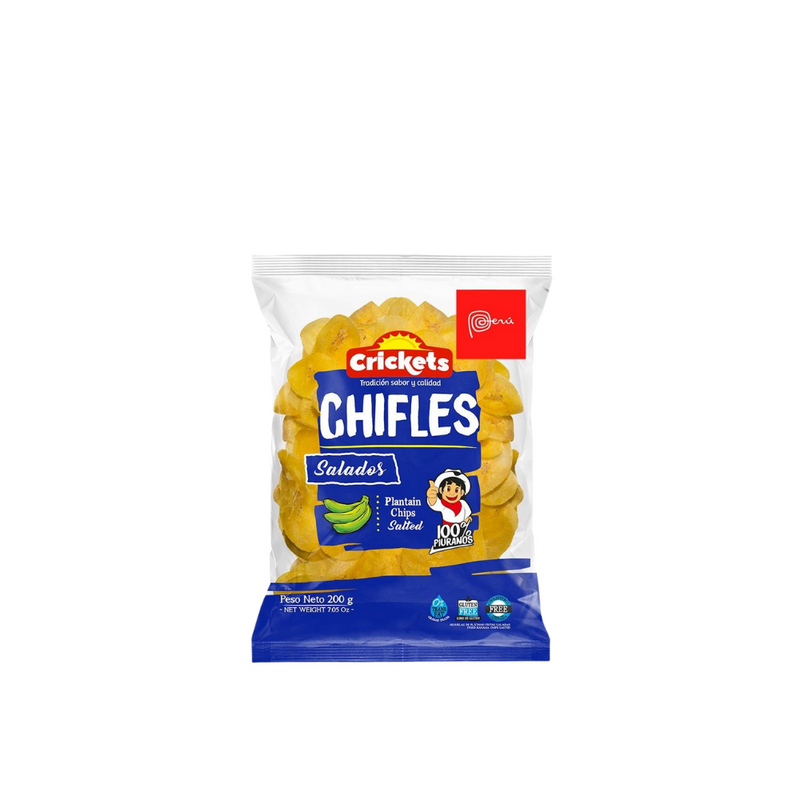 Chifles x3 Pack (600gr) | Moneditas de Platano | Platanitos | By Crickets | Salty Peruvian Plantain Chips