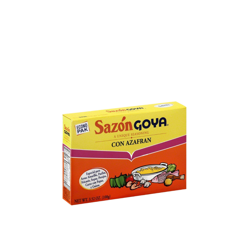 Goya Seasoning Saffron 20 Units 100gr |  Sazón Goya con Azafrán | By Goya