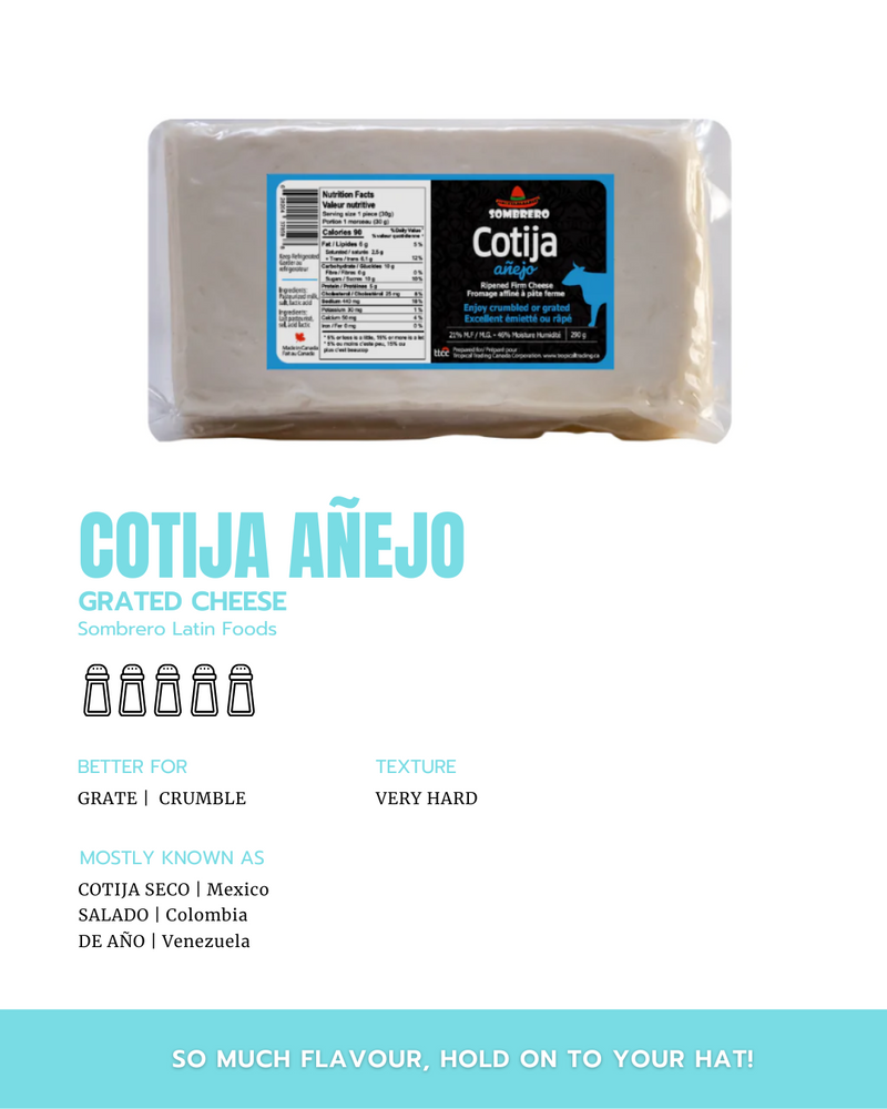 Cotija Añejo Cheese 290Gr | Queso Cotija Añejo | By Sombrero