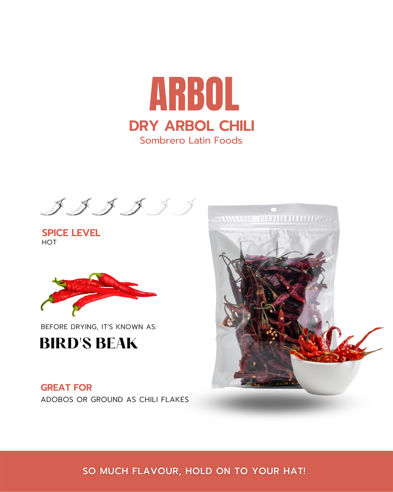 Arbol Chili Powder | Chile Arbol En Polvo | By Sombrero