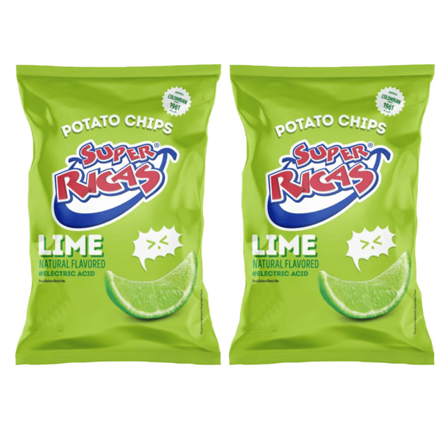 Super Ricas Lime Potato Chips x11 | Papas Super Ricas Sabor A Limon| B ...