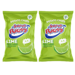 Super Ricas Lime Potato Chips x11 | Papas Super Ricas Sabor A Limon| By Super Ricas