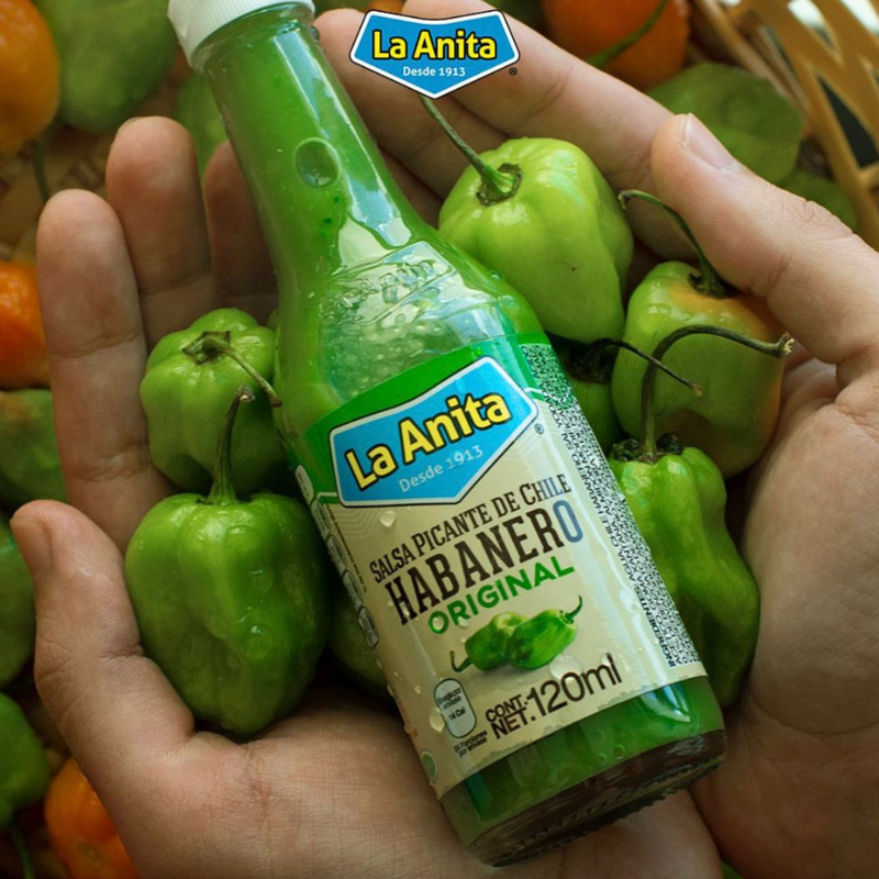 Green Habanero Pepper Sauce 120ml | Salsa verde de chiles Habanero | By La Anita