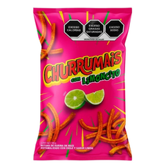 Churrumais With Lime and Chili, Mexican Corn Flour Chips x2 (370gr) | Churrumaiscon Chile y Limon | By Sabritas