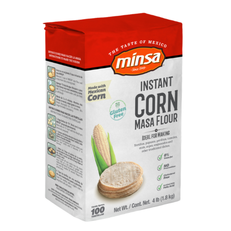 Minsa Instant Corn Masa Flour 4Lbs | Masa de maiz | By Minsa  | Ideal For Making Tortillas