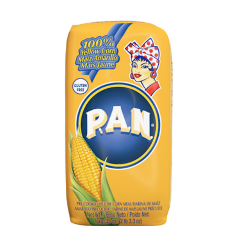 Pre-Cooked Yellow Corn Flour | Harina Pan Amarilla | By PAN  1kg or 10x1kg Bags