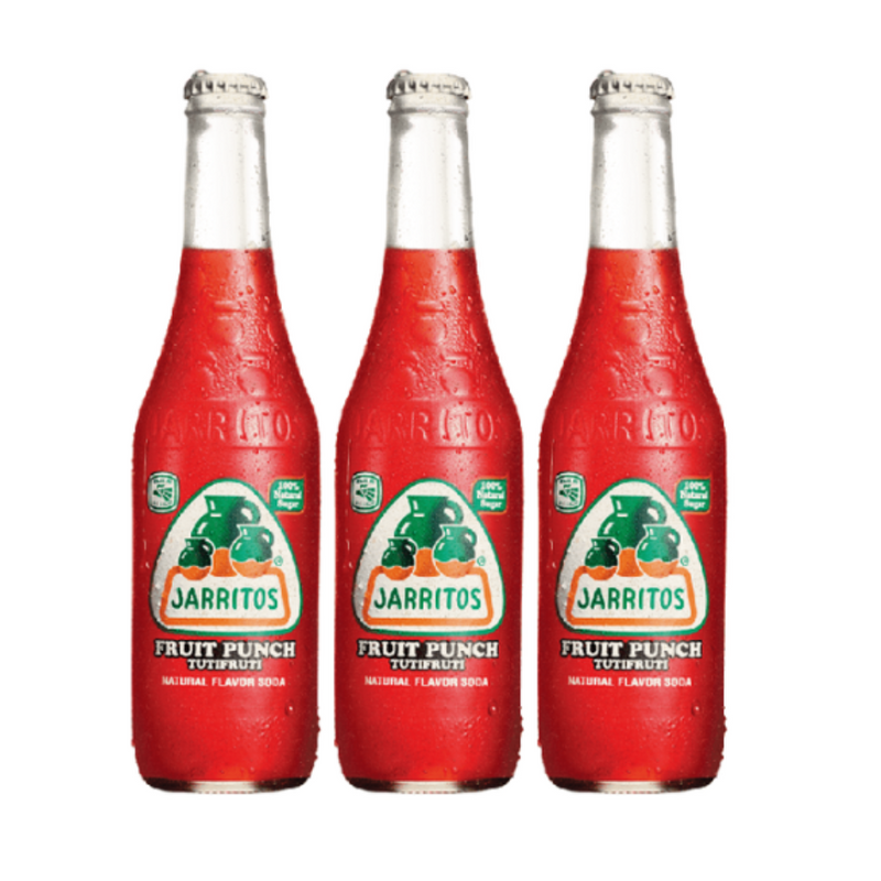 Jarritos Fruit Punch Soda | Jarritos De Tutifruti | 3 Bottles of 370ml