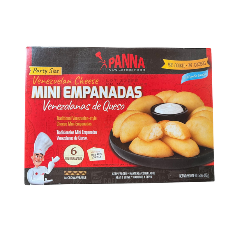 Pre-cooked Mini Venezuelan Cheese Empanadas 6 Units | Mini Empanadas De Queso Venezolanas Precocidas | Panna