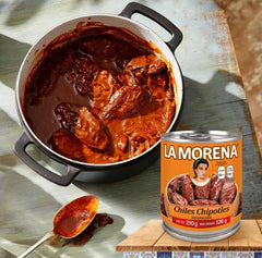 Chipotle Peppers in Adobo Sauce 372g | Chipotles En Salsa De Adobo | By La Morena