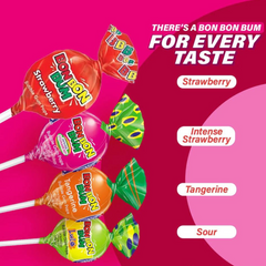 Bon Bon Bum Assorted Flavours Lollipops 24 units Bag | Bon Bon Bum Sabores Variados | By Colombina