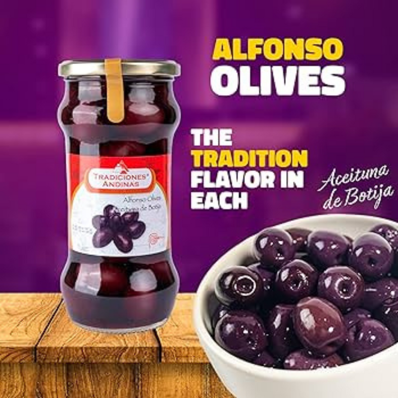 Black Olives seedless 20.Oz | Aceitunas Negras sin Pepas | By Tradiciones Andinas