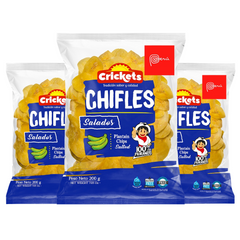 Chifles x3 Pack (600gr) | Moneditas de Platano | Platanitos | By Crickets | Salty Peruvian Plantain Chips