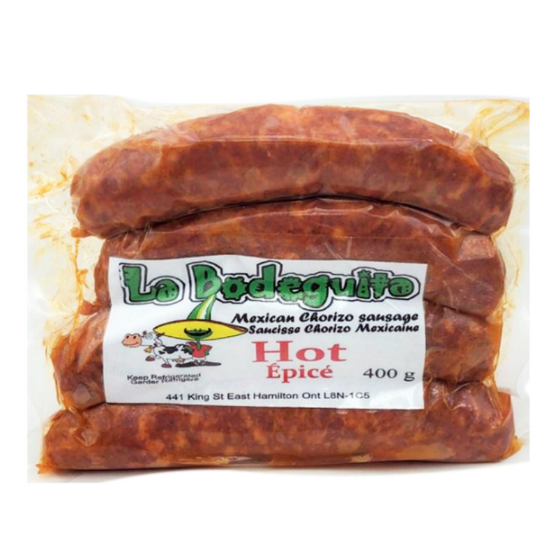 Spicy Mexican Chorizo 4 Unit 400gr | Chorizo Mexicano Picante |  By La Bodeguita