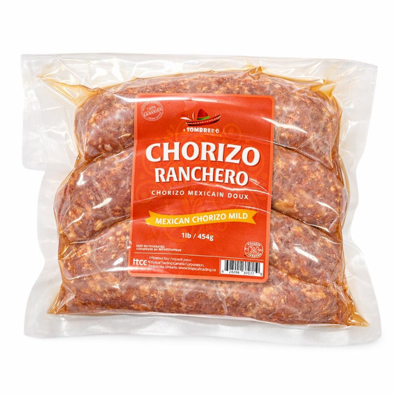 Mild Ranchero Chorizo 454g | Chorizo Ranchero | By Sombrero ...