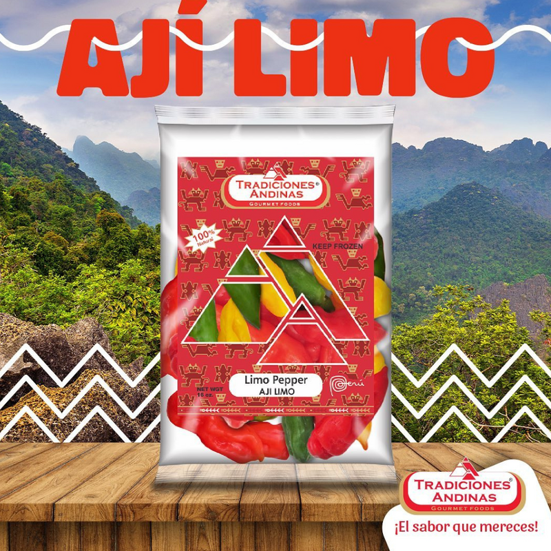 Frozen Aji Limo Peppers | Aji Limo Congelado | By Tradiciones Andinas 16 Oz/454gr