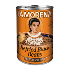 Refried Black Beans 440gr | Frijoles Negros Refritos | By La Morena