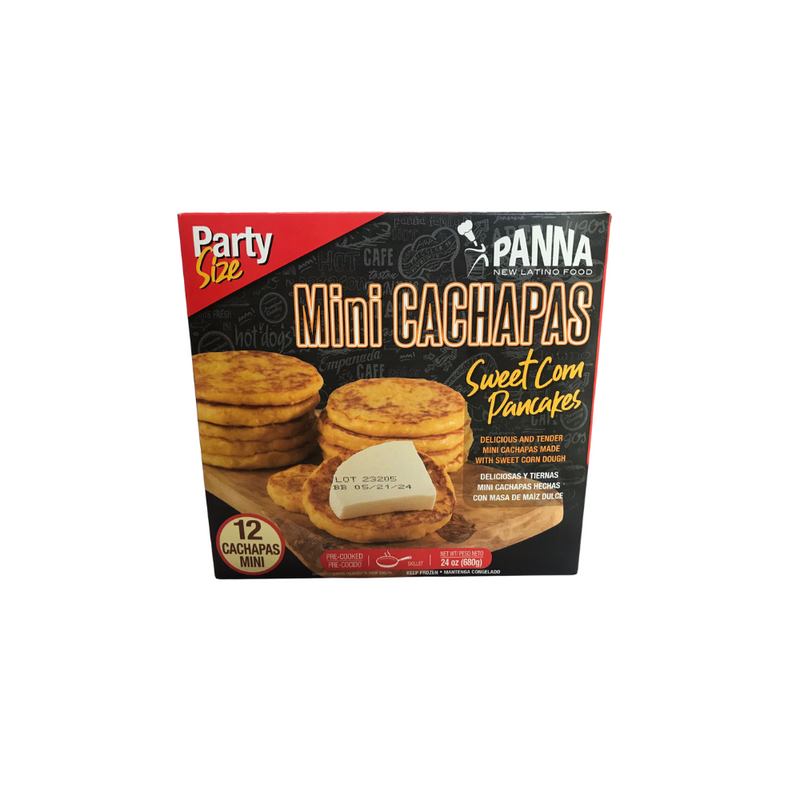 Mini Cachapas or Sweet Corn Pancakes by Panna, 680gr (12 Mini Cachapas)