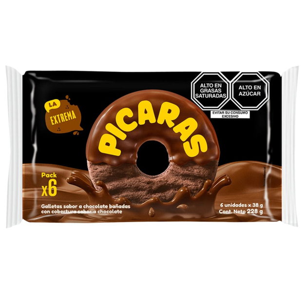 Picaras chocolate cookies dipped in chocolate x6 | Picaras la Extrema ...