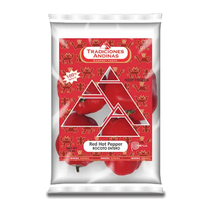 Frozen Natural Aji Rocoto Peppers | Aji Rocoto Natural Congelado | By  Tradiciones Andinas  16Oz