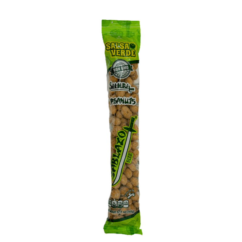 Sablazo x3 Green Sauce Coated Peanuts | Mani Recubierto De Salsa Verde | By Samurai 198g