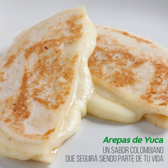 Precooked Cassava Arepas Stuffed With Cheese x4 (350gr) | Arepas de Yuca Rellenas con Queso| By Sary