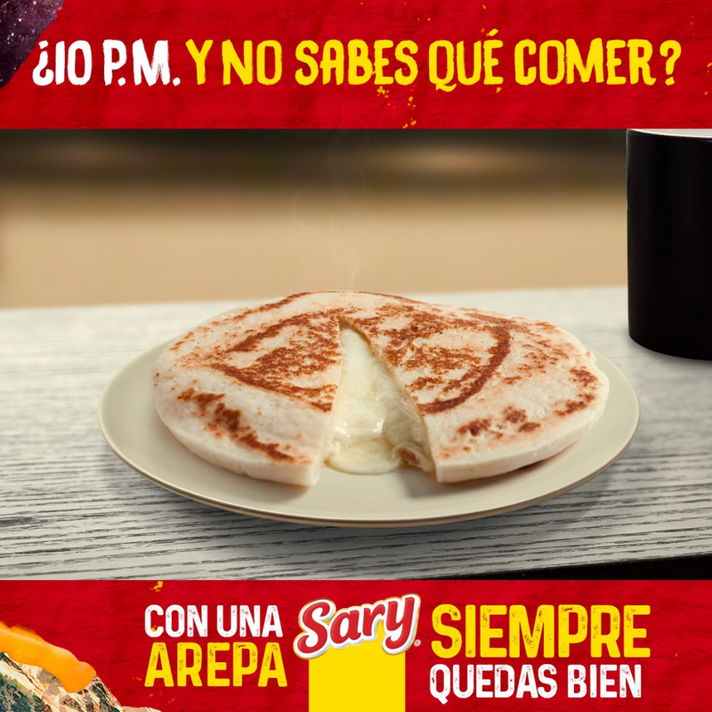 Pre cooked Corn Arepas  Stuffed With Cheese x4 (380Gr) | Arepas de Maiz Rellenas Con Queso | By Sary