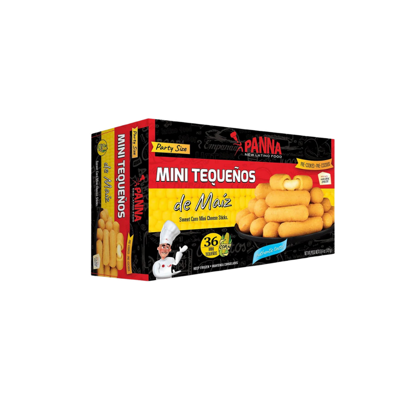 Corn Tequeños Cheese Sticks, Tequeños or Palitos de Queso, pre-cooked, ready-to-bake (36 units)