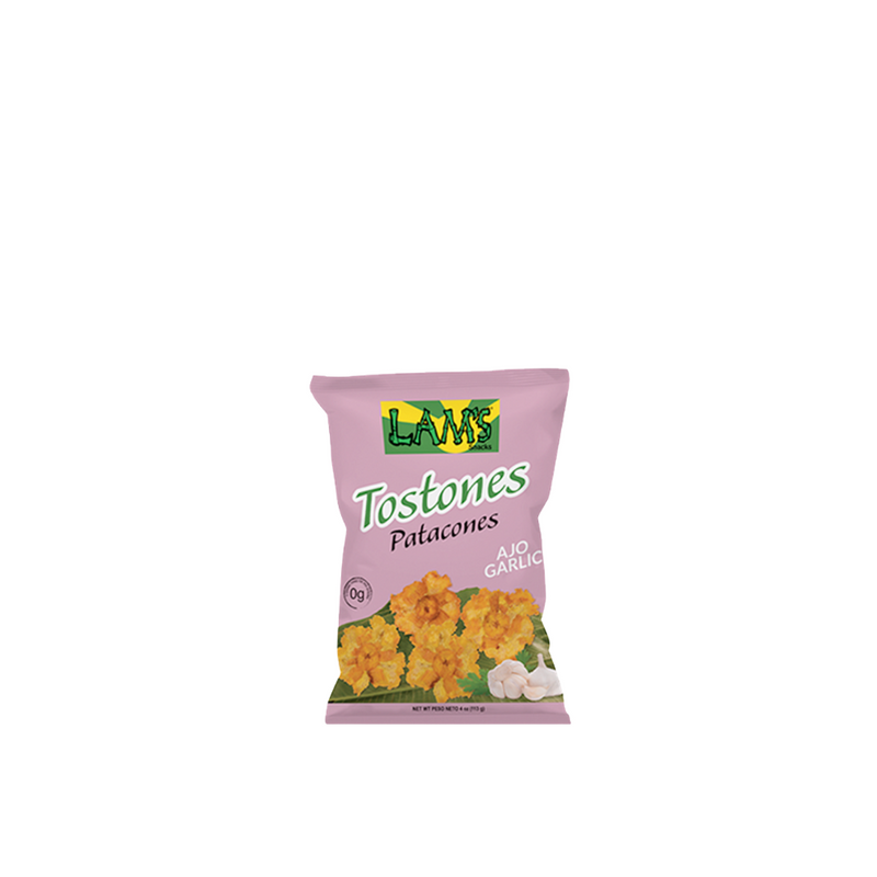Tostones or Patacones with garlic x3, 339gr (Premium quality plantain chips)