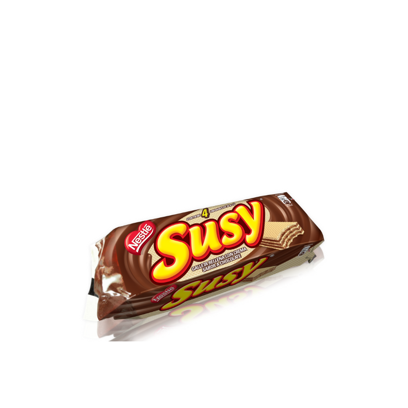 Susy 4-pack: wafer cookie with chocolate filling 4 packs of 50gr each)