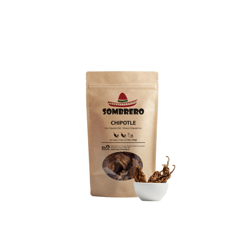 Dried Chipotle Chili Peppers by Sombrero. Delicious smoky flavour!