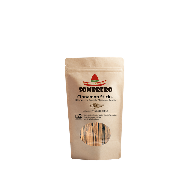 H2 grade Ceylon Cinnamon Sticks by Sombrero, great for tea, desserts and natural cleaners! 145gr.