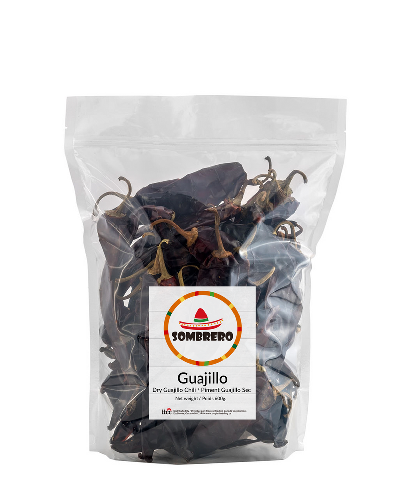 Dried Guajillo Chili Peppers by Sombrero. Great for Tacos al Pastor!
