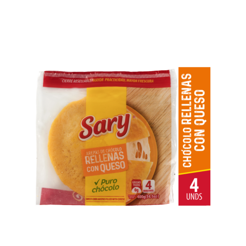 Arepas de Chocolo rellenas de Queso / Sweet Corn cake filled with cheese  - Sary X4 / 400gr