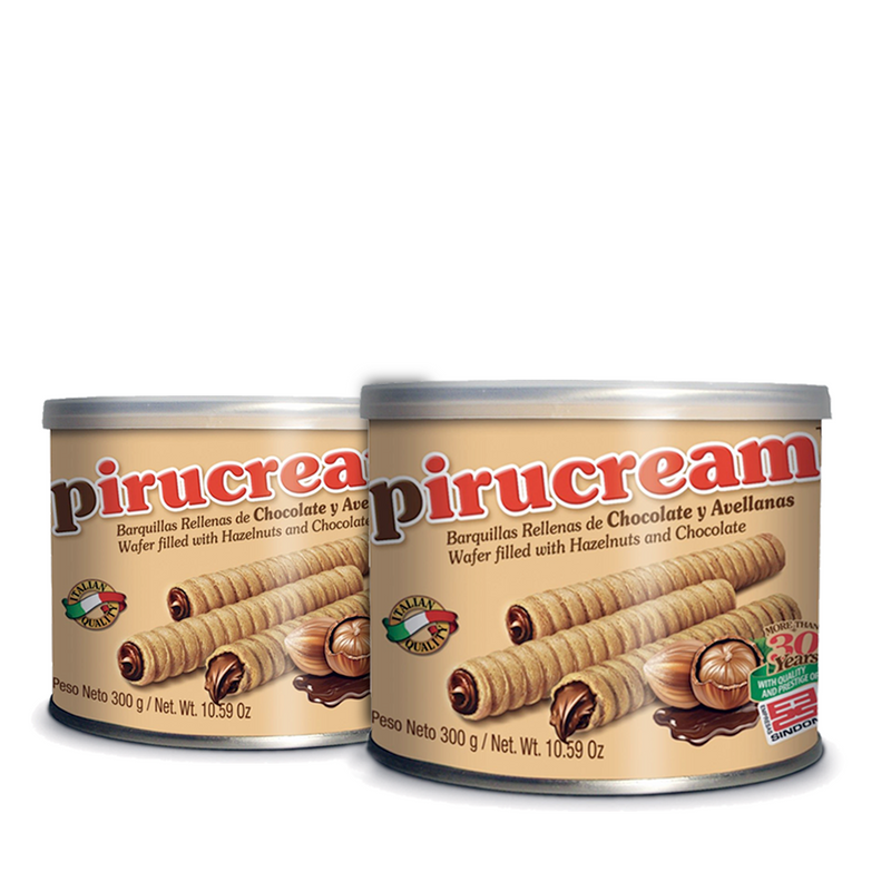 Pirucream 2-Pack  Chocolate and Hazelnut Wafer - 600gr (2x300gr)