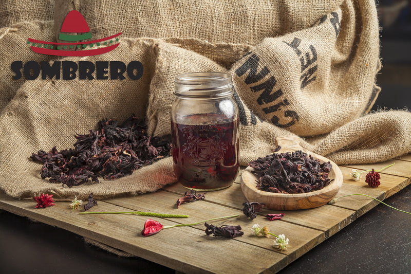 Dry Hibiscus Flowers by Sombrero, 145gr. Great for Tea and a Vegan Meat Substitute! Flor de Jamaica